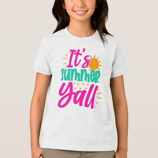 It's Summer Y'all-54808 Tri-Blend Shirt (Front)