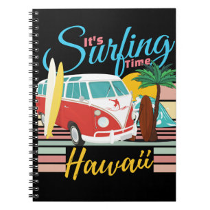 It's Surfing Time Hawaii - Summer Beach Vibes Notebook