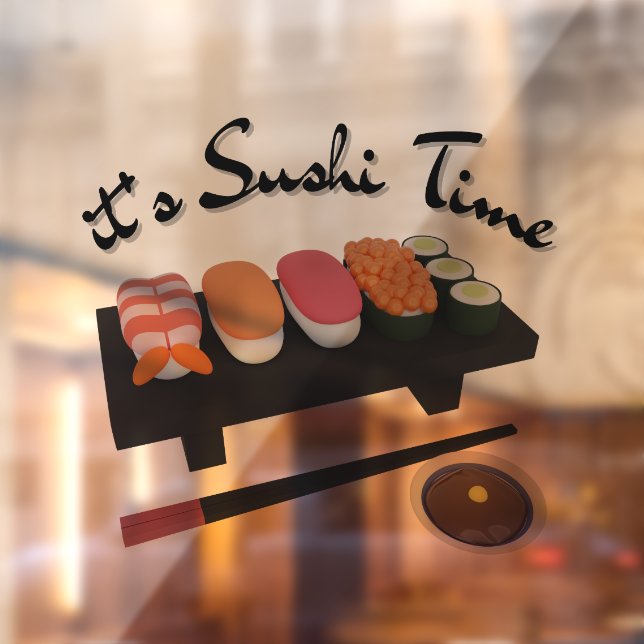 It's Sushi Time Window Cling (Sheet 2)
