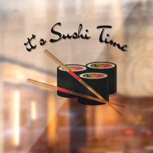 It's Sushi Time Window Cling