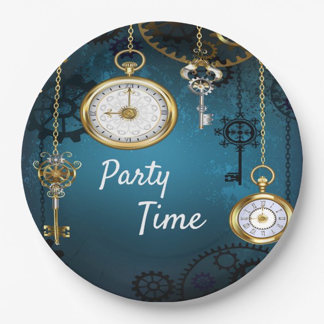 It's That Time For A Party Paper Plate (Front)