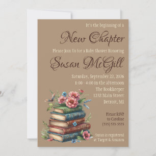 It's the Beginning of a New Chapter Baby Shower Invitation