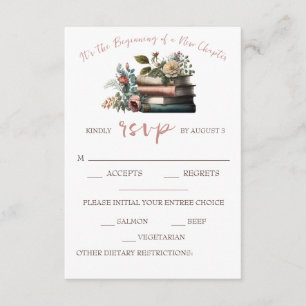 It's the Beginning of a New Chapter Bridal RSVP Enclosure Card