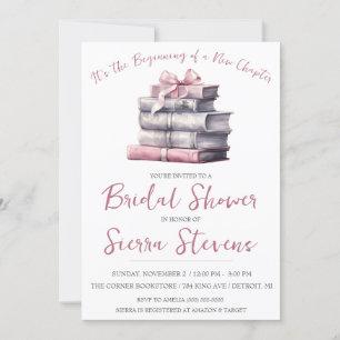 It's the Beginning of a New Chapter Bridal Shower Invitation