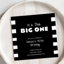 It's the Big One Black & White Stripes Adult