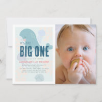 It's the Big One Blue Whale 1st Birthday Photo