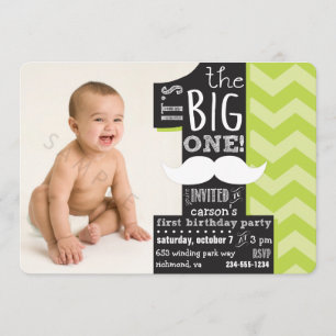 It's the BIG one! First Birthday Photo Invitation