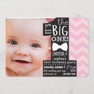 It's the BIG one! First Birthday Photo Invitation