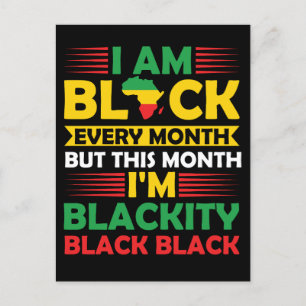 It's the black history for me melanin bruh sista holiday postcard