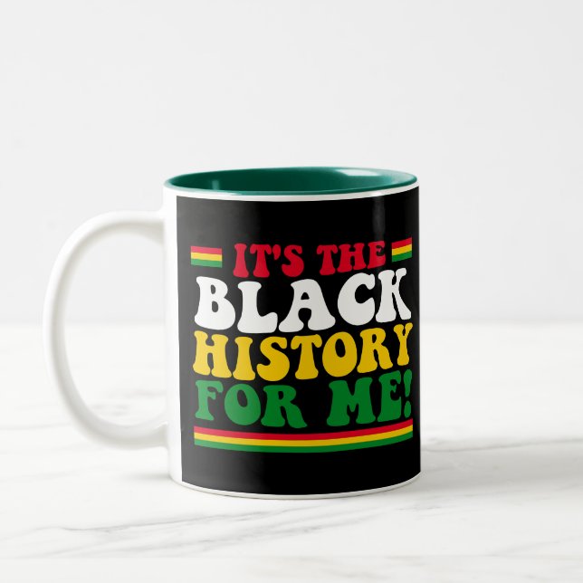It's The Black History For Me Two-Tone Coffee Mug (Left)
