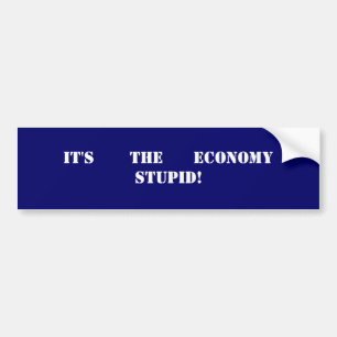 IT'S THE ECONOMY STUPID! Bumper Sticker