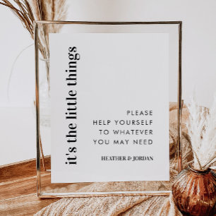 It's The Little Things Wedding Bathroom Basket  Poster