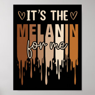 It's The Melanin For Me Black History Month Histor Poster