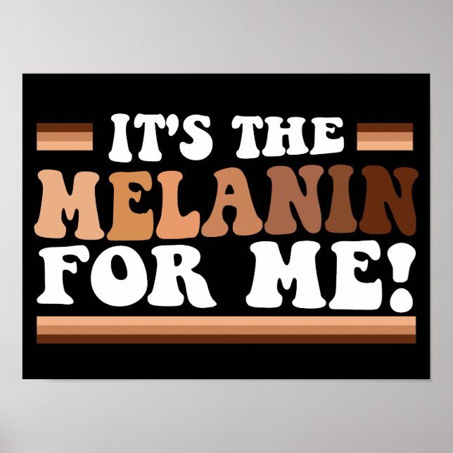 It's The Melanin For Me Black History Month Poster (Front)