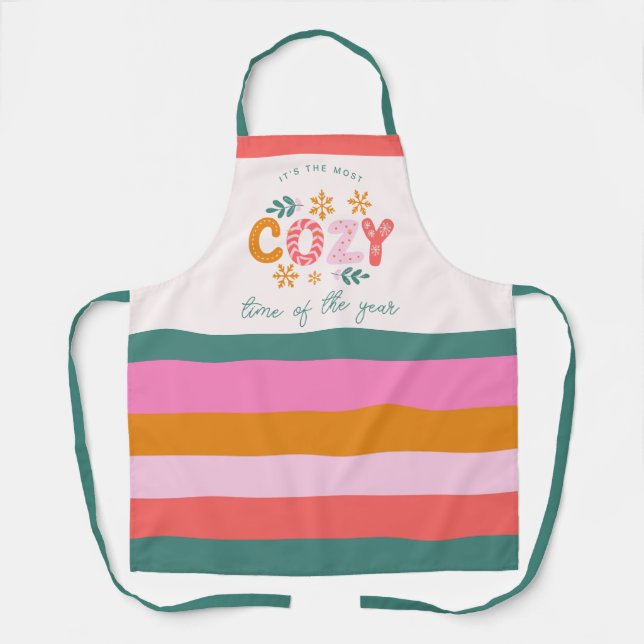It's the Most Cosy Time of The Year Striped Apron (Front)