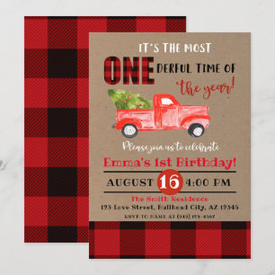 It's the most ONE-derful time of year 1st Birthday Invitation