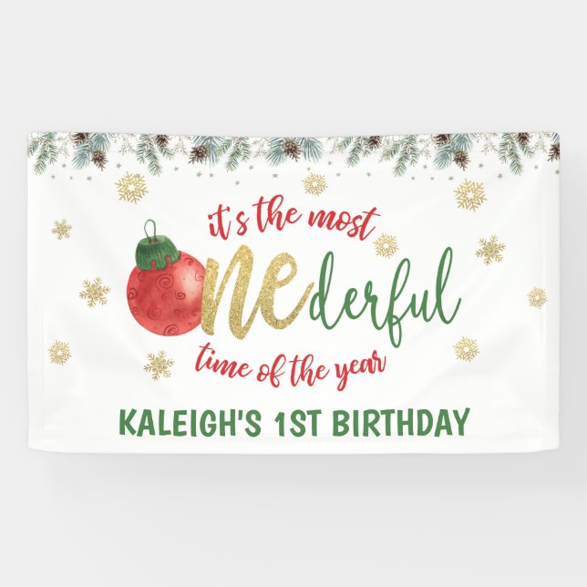 It's the Most ONEderful Time of the Year Banner (Horizontal)