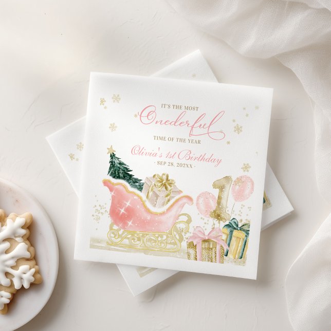 It's The Most Onederful Time of the Year Birthday Napkin (Creator Uploaded)