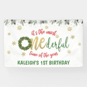 It's the Most ONEderful Time of the Year (Wreath) Banner