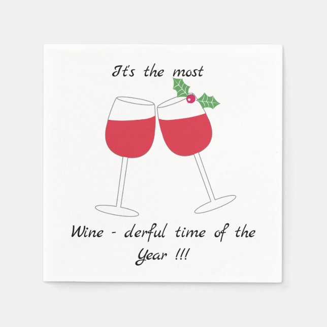 It's the most Wine-derful time of the Year Napkin (Front)