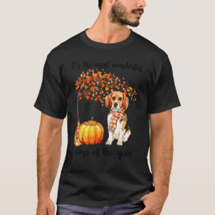 It's The Most Wonderful Autumn Time Beagle Scarf P T-Shirt
