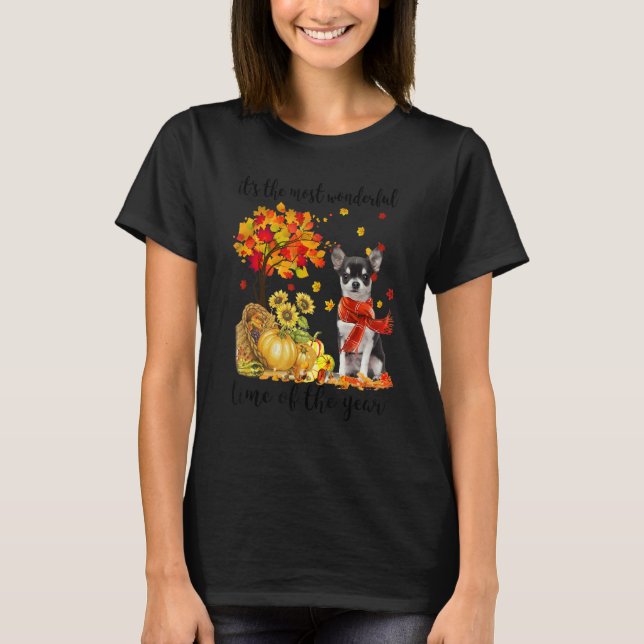 It's The Most Wonderful Autumn Time Chihuahua Pump T-Shirt (Front)