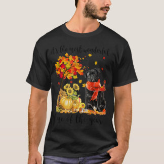 Its The Most Wonderful Autumn Time Pug Pumpkin  T-Shirt