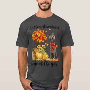 It's The Most Wonderful Autumn Time Weimaraner Pum T-Shirt