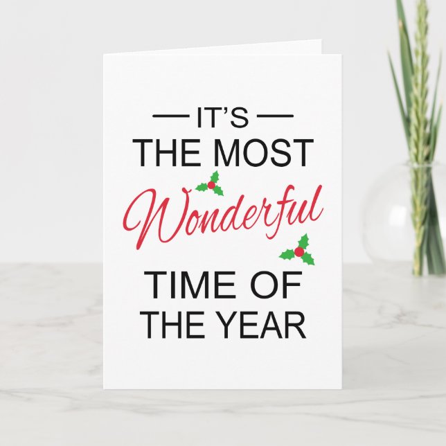 It's The Most Wonderful Time Christmas Card (Front)