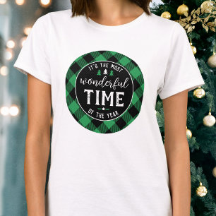 'It's the Most Wonderful Time' Christmas Green T-Shirt