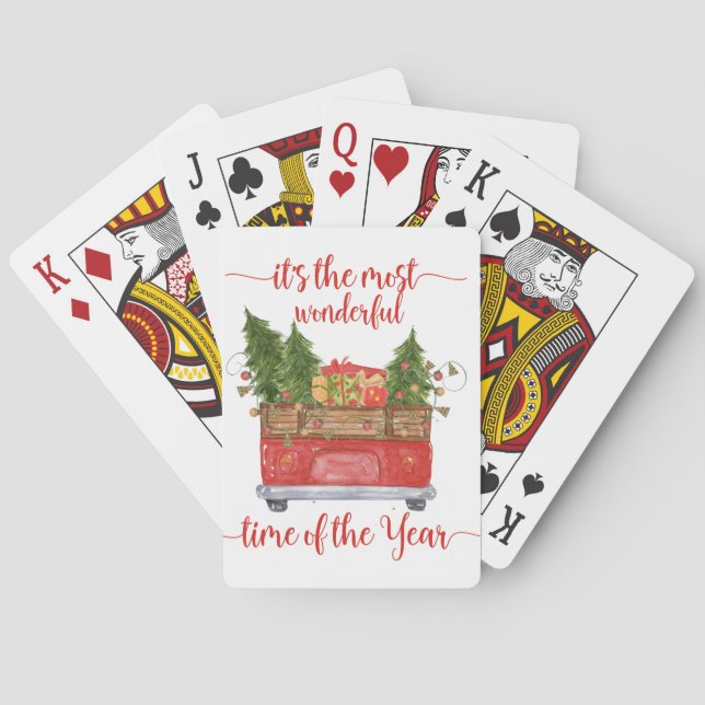 Its the Most Wonderful Time Christmas Playing Card (Back)