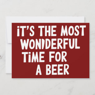 It's The Most Wonderful Time For A Beer Christmas Holiday Card