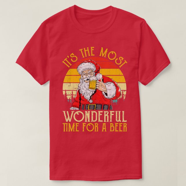 Its The Most Wonderful Time For A Beer Christmas M T-Shirt (Design Front)