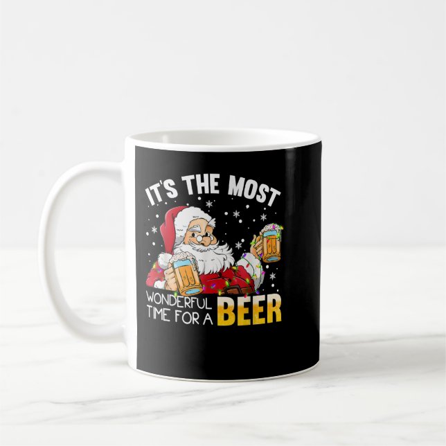 Its The Most Wonderful Time For A Beer Christmas S Coffee Mug (Left)