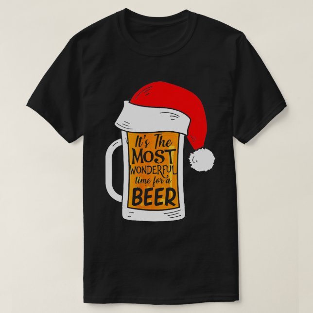 Its The Most Wonderful Time For A Beer Christmas S T-Shirt (Design Front)