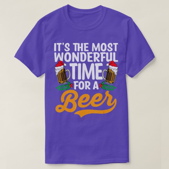 Its The Most Wonderful Time For A Beer Christmas S T-Shirt (Design Front)