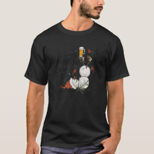 It's The Most Wonderful Time For A Beer Cute Snowm T-Shirt