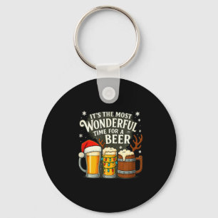 It's The Most Wonderful Time For A Beer Festive La Key Ring