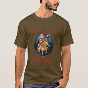 It's The Most Wonderful Time For A Beer Funny Sant T-Shirt
