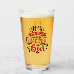 It's the Most Wonderful Time for a Beer Pint Glass