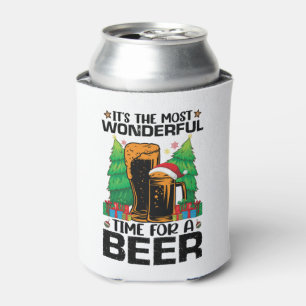 Its The Most Wonderful Time For A Beer Santa Can Cooler