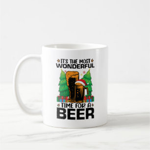 Its The Most Wonderful Time For A Beer Santa Coffee Mug