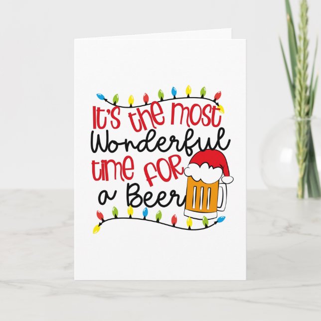 Its the Most Wonderful Time for a BEER Thank You Card (Front)