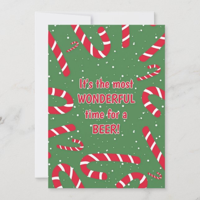 It's the Most Wonderful Time Funny Christmas Card  (Front)
