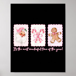 It's The Most Wonderful Time Nk Santa Coquette Bow Poster