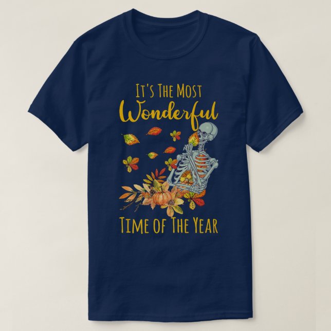 Its The Most Wonderful Time of The Year Autumn Ske T-Shirt (Design Front)