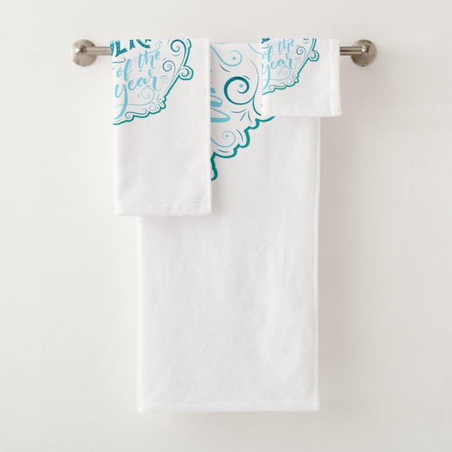 It's the Most Wonderful Time of the Year Bath Towel Set (Insitu)