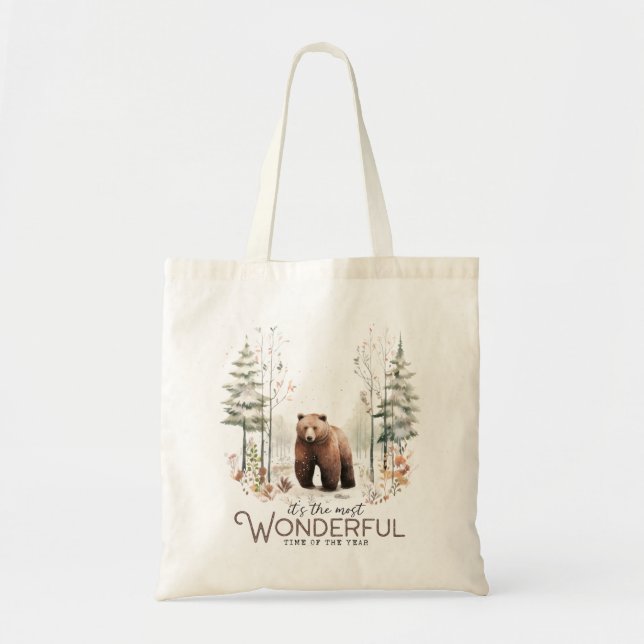 It's the Most Wonderful Time of the Year, Bear Tote Bag (Front)
