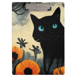 Its the most wonderful time of the year black cat clipboard