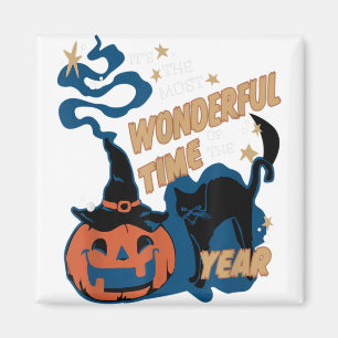 It's the Most Wonderful Time of the Year Black Cat Magnet